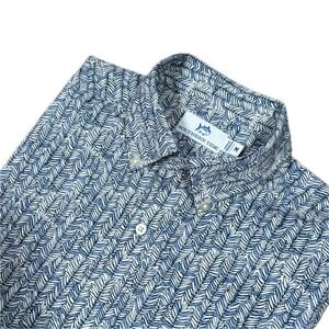 Southern Tide Intercoastal Shirt Mens M Legally Frond Short Sleeve Button Down